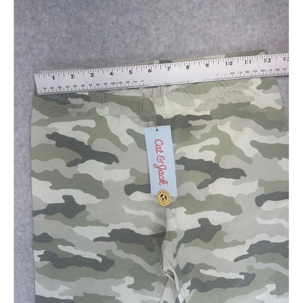Cat & Jack Girls Shorts Sage Green Camo XL 14/16 Stretch Bike Cotton Blend - Picture 2 of 6